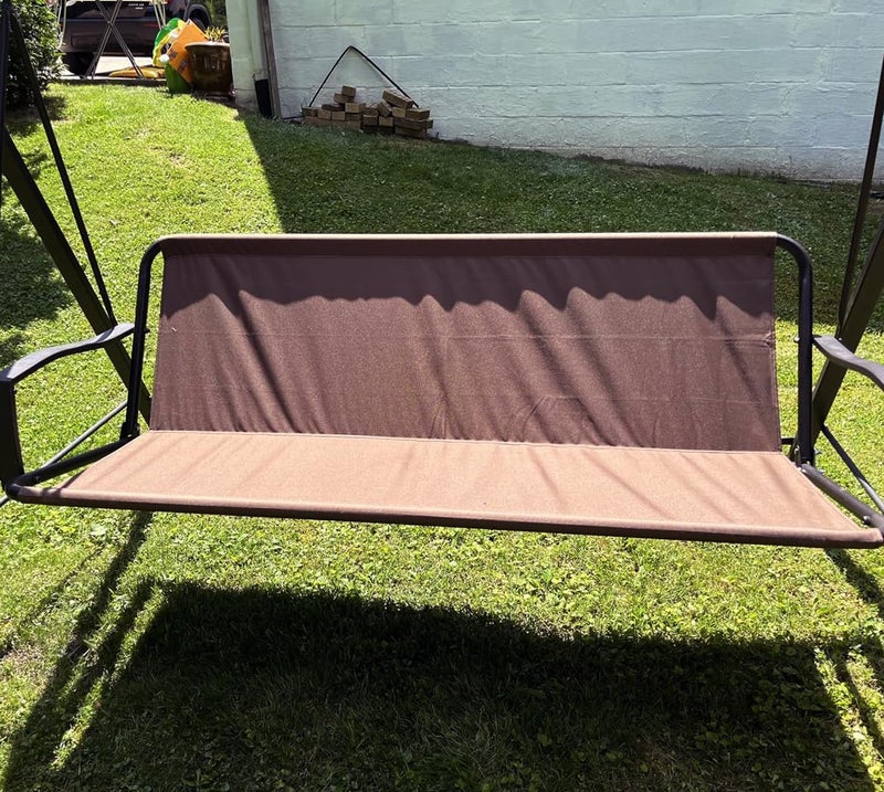 J&C Patio Swing Seat Support - 600D Heavy Duty Swing Cushion Cover, Waterproof & Fade Resistant for 3 Seater (43x22x18inch) - Image 5
